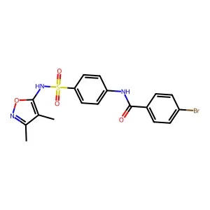 4-bromo-N-(4-(N-(3,4-dimethylisoxazol-5-yl)sulfamoyl)phenyl)benzamide structure