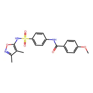 N-[4-(3,4-Dimethyl-isoxazol-5-ylsulfamoyl)-phenyl]-4-methoxy-benzamide structure