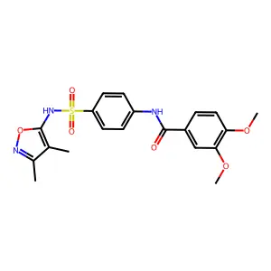 N-[4-(3,4-Dimethyl-isoxazol-5-ylsulfamoyl)-phenyl]-3,4-dimethoxy-benzamide structure