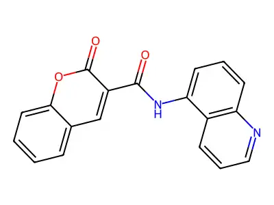 2-oxo-N-(quinolin-5-yl)-2H-chromene-3-carboxamide structure