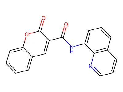 2-oxo-N-(quinolin-8-yl)-2H-chromene-3-carboxamide structure