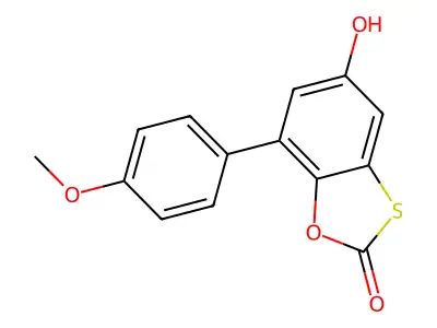 5-Hydroxy-7-(4-methoxyphenyl)-1,3-benzoxathiol-2-one structure