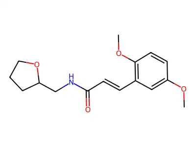 3-(2,5-dimethoxyphenyl)-N-(tetrahydro-2-furanylmethyl)acrylamide structure