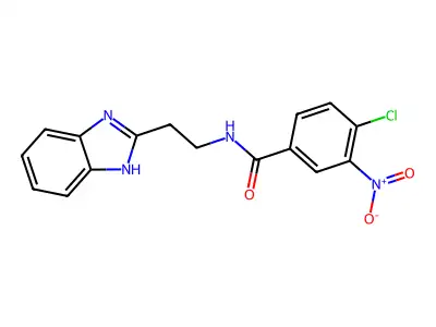N-[2-(1H-benzimidazol-2-yl)ethyl]-4-chloro-3-nitrobenzamide structure