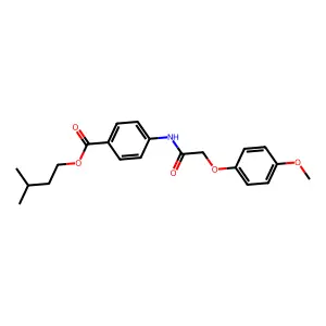 3-Methylbutyl 4-{[(4-methoxyphenoxy)acetyl]amino}benzoate structure