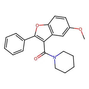 (5-Methoxy-2-phenyl-1-benzofuran-3-yl)-piperidin-1-ylmethanone structure