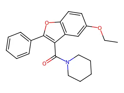 (5-Ethoxy-2-phenylbenzofuran-3-yl)(piperidin-1-yl)methanone structure