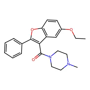 1-[(5-Ethoxy-2-phenyl-1-benzofuran-3-yl)carbonyl]-4-methylpiperazine structure