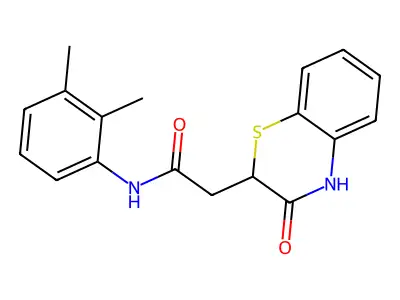 N-(2,3-dimethylphenyl)-2-(3-oxo-3,4-dihydro-2H-1,4-benzothiazin-2-yl)acetamide structure