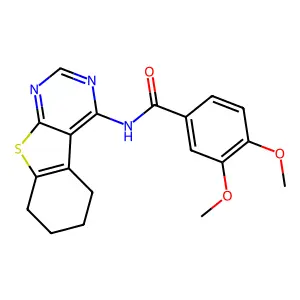3,4-dimethoxy-N-(5,6,7,8-tetrahydro[1]benzothieno[2,3-d]pyrimidin-4-yl)benzamide structure
