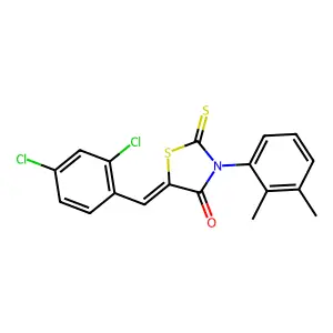 5-(2,4-Dichloro-benzylidene)-3-(2,3-dimethyl-phenyl)-2-thioxo-thiazolidin-4-one structure