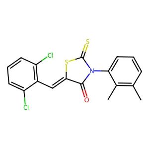 (5Z)-5-(2,6-dichlorobenzylidene)-3-(2,3-dimethylphenyl)-2-thioxo-1,3-thiazolidin-4-one structure