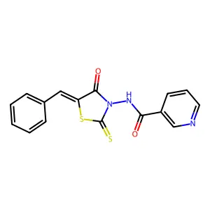 N-(5-Benzylidene-4-oxo-2-thioxo-thiazolidin-3-yl)-nicotinamide structure