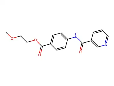 4-[(Pyridine-3-carbonyl)-amino]-benzoic acid 2-methoxy-ethyl ester structure