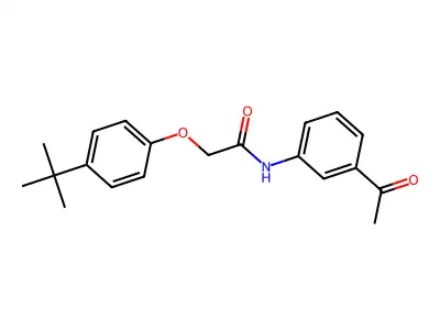 N-(3-acetylphenyl)-2-(4-tert-butylphenoxy)acetamide structure