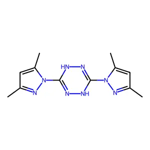 3,6-bis(3,5-dimethyl-1H-pyrazol-1-yl)-1,2-dihydro-1,2,4,5-tetraazine structure