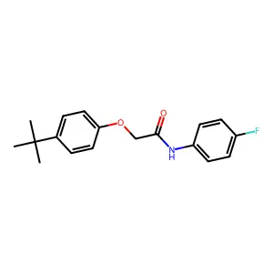2-(4-tert-butylphenoxy)-N-(4-fluorophenyl)acetamide structure