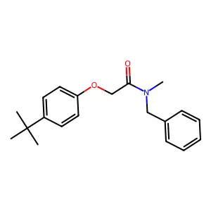 N-苄基-2-(4-叔丁基苯氧基)-N-甲基乙酰胺 structure