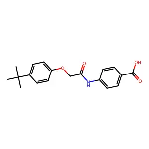 4-(2-(4-(Tert-butyl)phenoxy)acetamido)benzoic acid structure