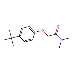2-(4-tert-butylphenoxy)-N,N-dimethylacetamide structure