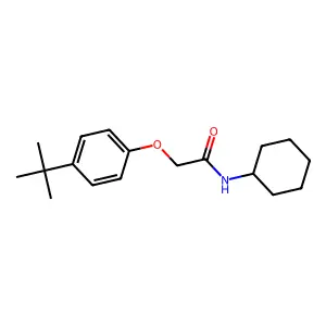 2-(4-tert-butylphenoxy)-N-cyclohexylacetamide structure