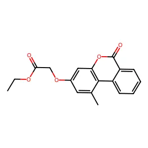 ethyl [(1-methyl-6-oxo-6H-benzo[c]chromen-3-yl)oxy]acetate structure