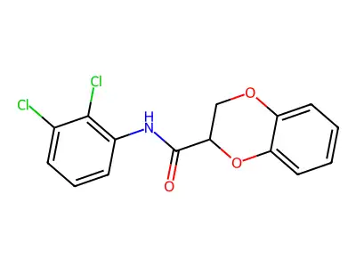 N-(2,3-dichlorophenyl)-2,3-dihydro-1,4-benzodioxine-2-carboxamide structure