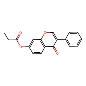 4-oxo-3-phenyl-4H-chromen-7-yl propanoate structure
