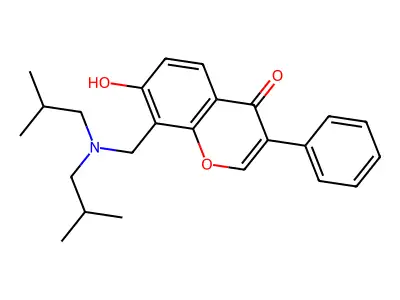 8-((Diisobutylamino)methyl)-7-hydroxy-3-phenyl-4H-chromen-4-one structure