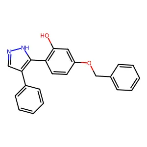 5-(benzyloxy)-2-(4-phenyl-1H-pyrazol-5-yl)phenol structure