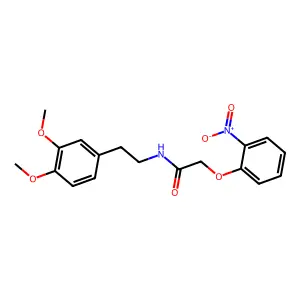 N-[2-(3,4-dimethoxyphenyl)ethyl]-2-(2-nitrophenoxy)acetamide structure
