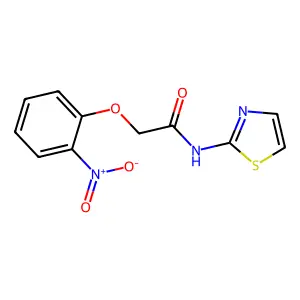 2-(2-nitrophenoxy)-N-(1,3-thiazol-2-yl)acetamide structure