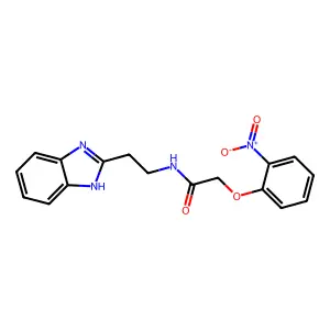 N-[2-(1H-benzimidazol-2-yl)ethyl]-2-(2-nitrophenoxy)acetamide structure