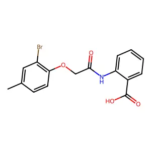 2-(2-(2-Bromo-4-methylphenoxy)acetamido)benzoic acid structure