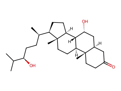 Cholestan-3-one, 7,24-dihydroxy-, (5a,7a,24R)- structure
