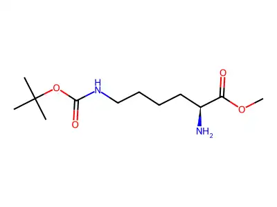 Methyl 2-amino-6-((tert-butoxycarbonyl)amino)hexanoate structure