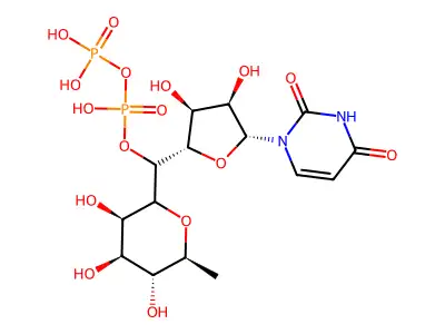 Uridine 5'-(beta-rhamnopyranosyl diphosphate) structure