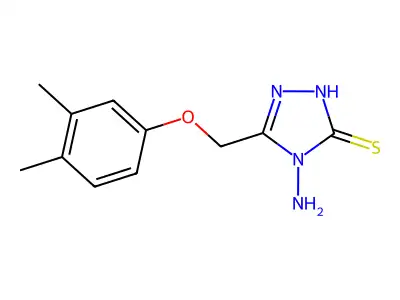 4-amino-5-[(3,4-dimethylphenoxy)methyl]-4H-1,2,4-triazole-3-thiol structure