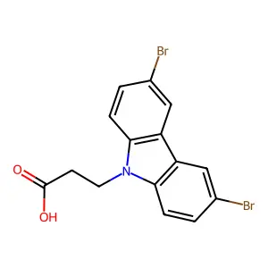 3-(3,6-Dibromo-9H-carbazol-9-YL)propanoicacid structure
