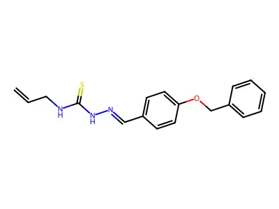 1-[(E)-(4-phenylmethoxyphenyl)methylideneamino]-3-prop-2-enylthiourea structure
