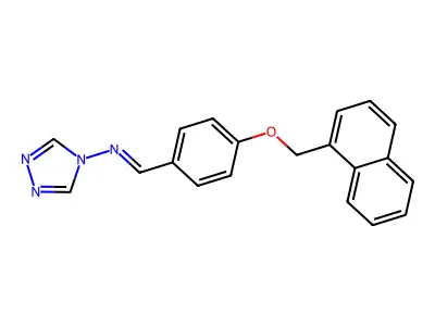 N-[4-(1-naphthylmethoxy)benzylidene]-4H-1,2,4-triazol-4-amine structure