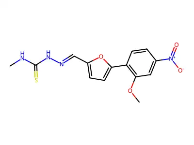 1-[(E)-[5-(2-methoxy-4-nitrophenyl)furan-2-yl]methylideneamino]-3-methylthiourea structure