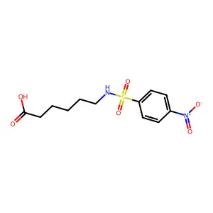 6-{[(4-Nitrophenyl)sulfonyl]amino}hexanoic acid structure