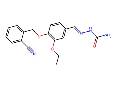 [(E)-[4-[(2-cyanophenyl)methoxy]-3-ethoxyphenyl]methylideneamino]urea structure