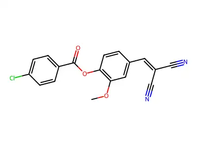 4-(2,2-Dicyanoethenyl)-2-methoxyphenyl 4-chlorobenzoate structure