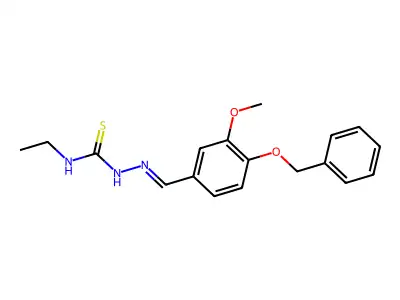 1-Ethyl-3-[(3-methoxy-4-phenylmethoxyphenyl)methylideneamino]thiourea structure