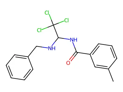 N-[1-(benzylamino)-2,2,2-trichloroethyl]-3-methylbenzamide structure