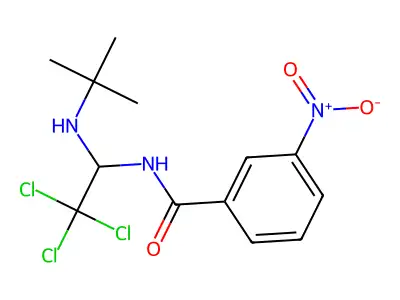 N-[1-(tert-butylamino)-2,2,2-trichloroethyl]-3-nitrobenzamide structure