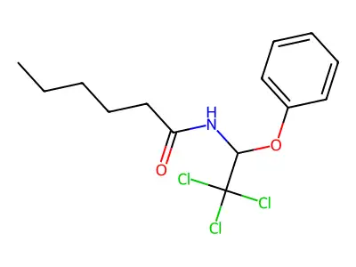 N-(2,2,2-trichloro-1-phenoxyethyl)hexanamide structure