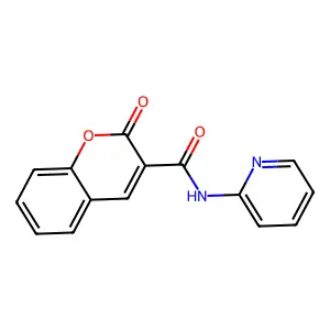2-oxo-N-(pyridin-2-yl)-2H-chromene-3-carboxamide structure